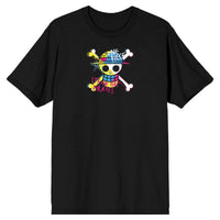 One Piece Straw Hat Pirates Black T-Shirt for Adults