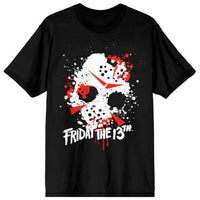 Friday the 13th Paint Splatter Mask T-Shirt for Adults