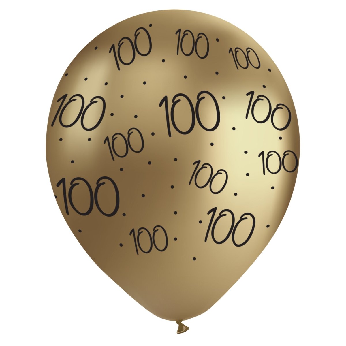 Ballons en latex doré chrome 100e anniversaire Célébration en Or, 12 pouces, 12 unités