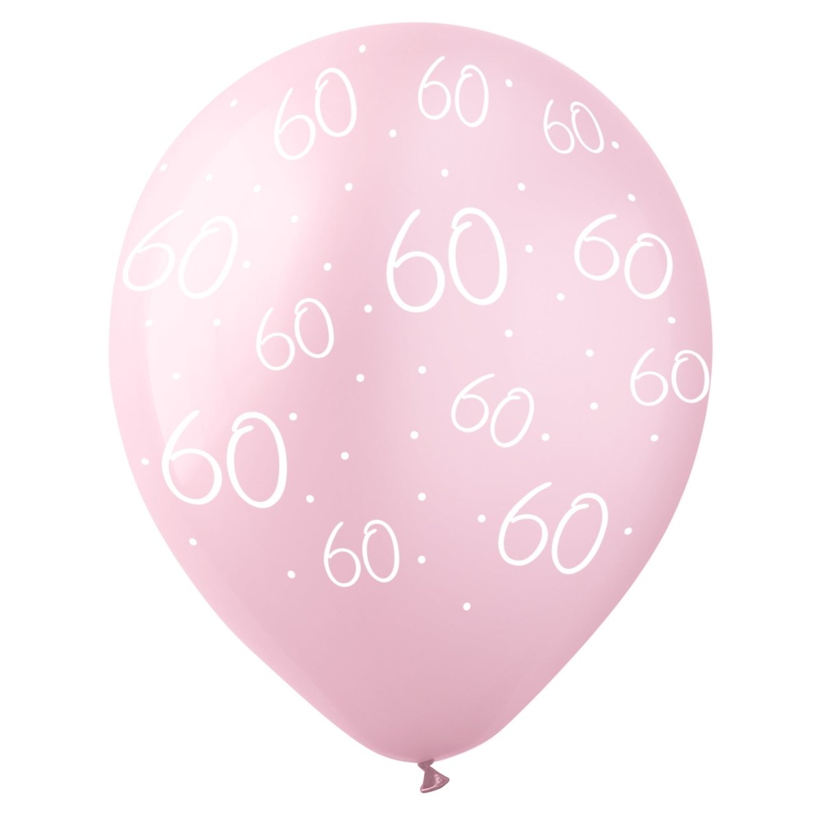 Rosé Celebration 60th Birthday Pearl Pink Latex Balloons, 12 Inches, 12 Count