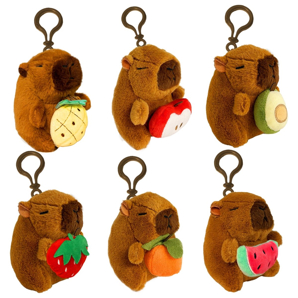 Capybara Clip-On Plush, Assortment, 1 Count
