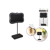 White Chalkboard Table Sign with Clip, 1 Count