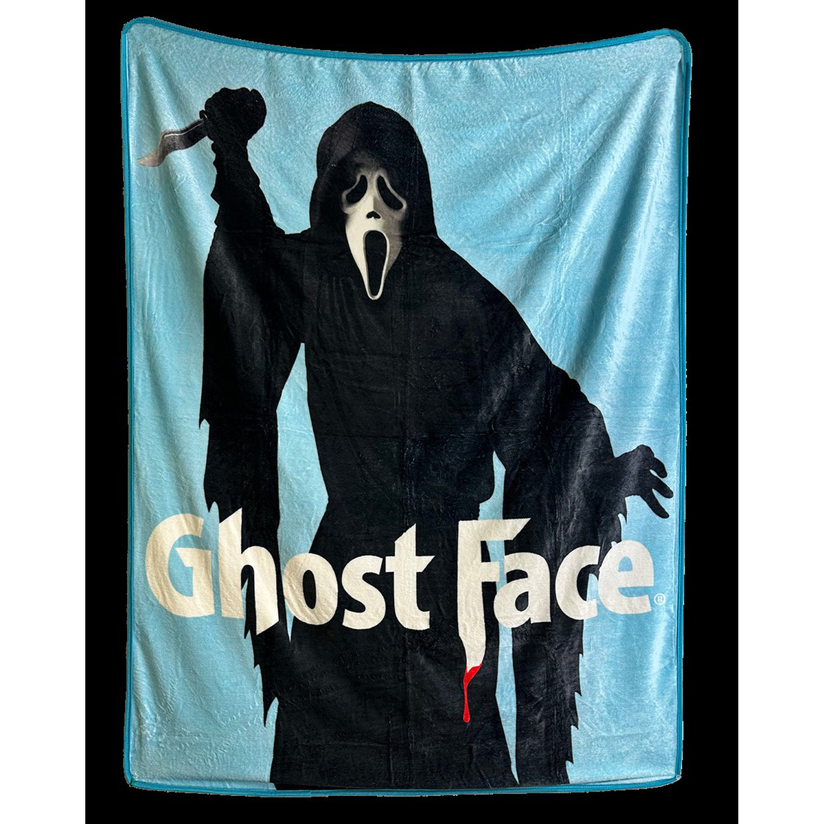 Couverture en molleton bleue Ghostface, Frissons, 45 x 60 pouces, 1 unité