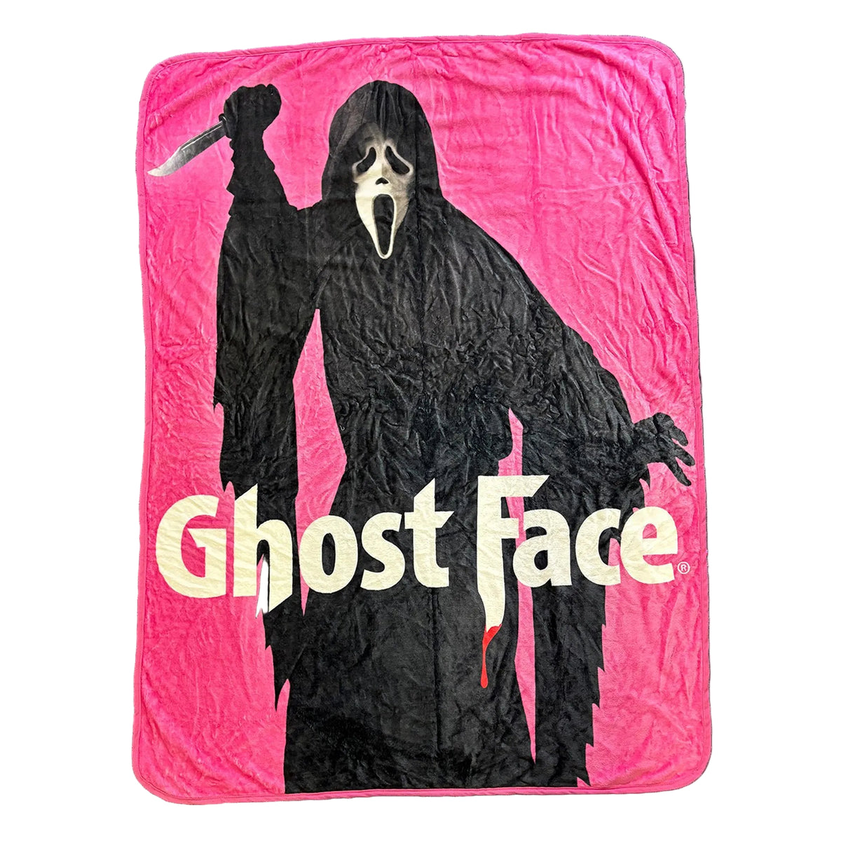 Couverture en molleton rose Ghostface, Frissons, 45 x 60 pouces, 1 unité