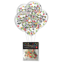 Ballons confettis Happy Fucking Birthday, 11 pouces, 5 unités