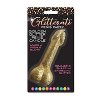 Glitterati Gold Glitter Penis Candle, 1 Count