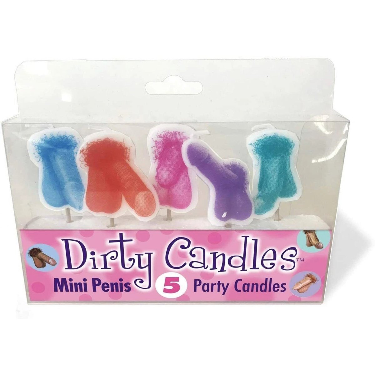 Mini Penis Candles, 5 Count