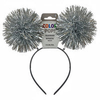 Silver Pompom Headbopper, 1 Count