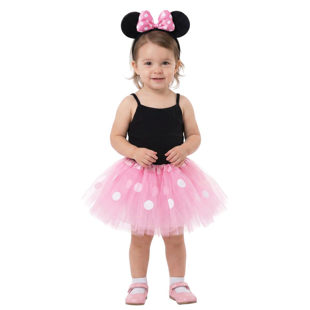 Pink Minnie Mouse baby tutu & headband set for girls