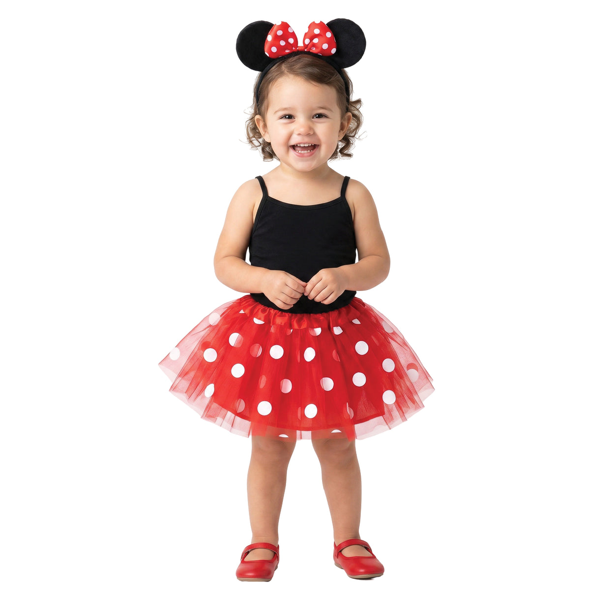 Red Minnie Mouse baby tutu & headband set for girls