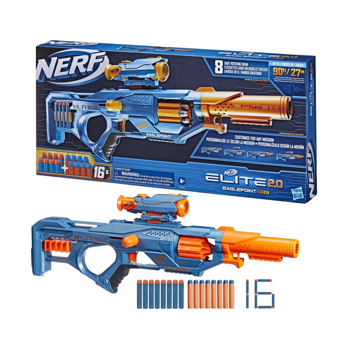 Nerf Elite 2.0 Eaglepoint SD-8, 1 Count