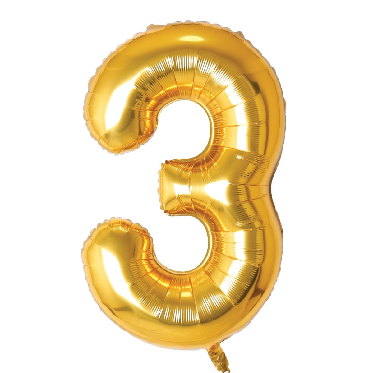 Ballon mylar numéro 3 doré, 26 pouces, 1 unité