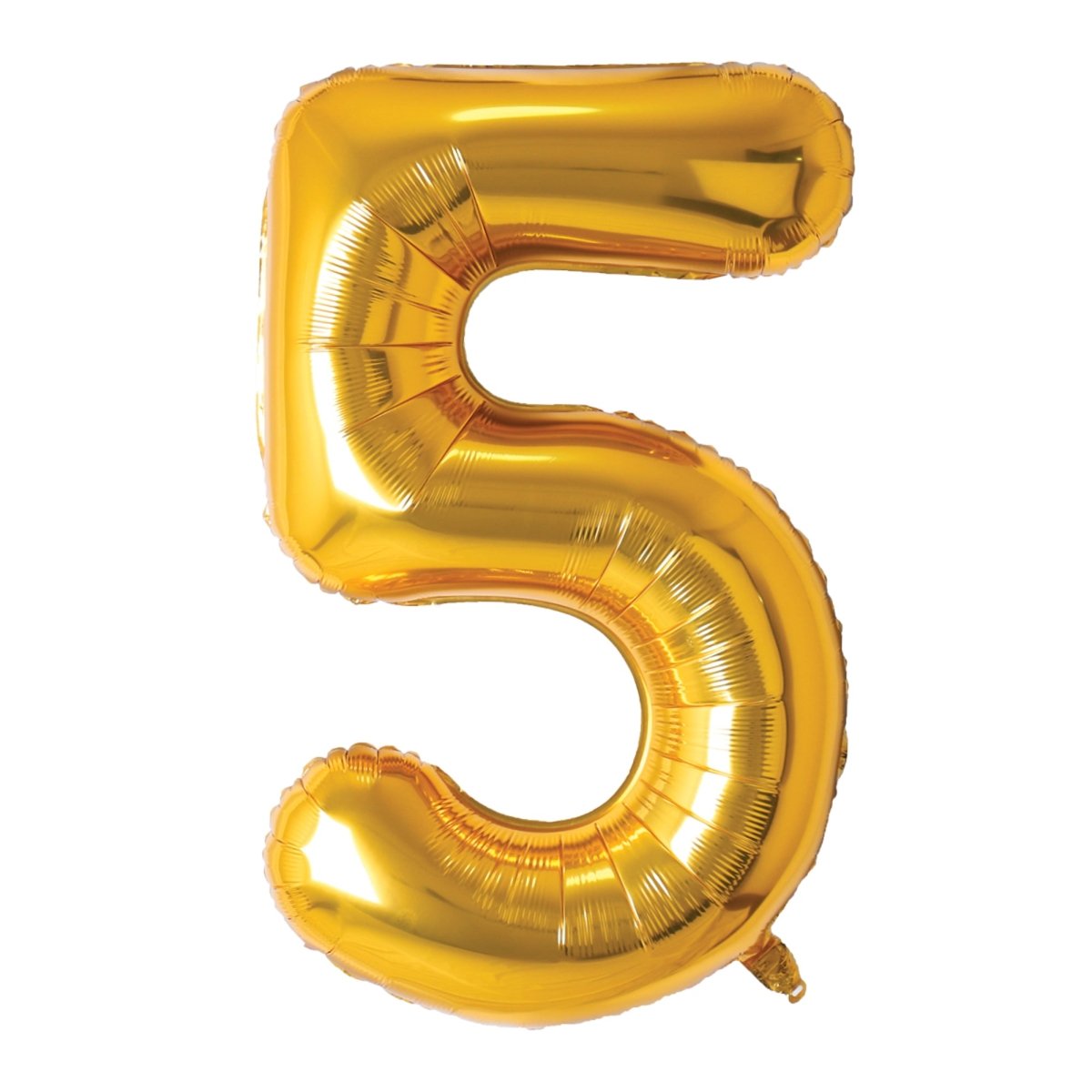 Gold Number 5 Foil Balloon, 26 Inches, 1 Count