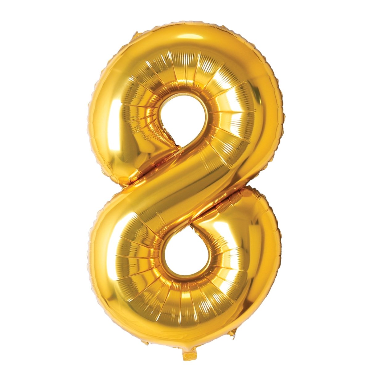 Ballon mylar numéro 8 doré, 26 pouces, 1 unité