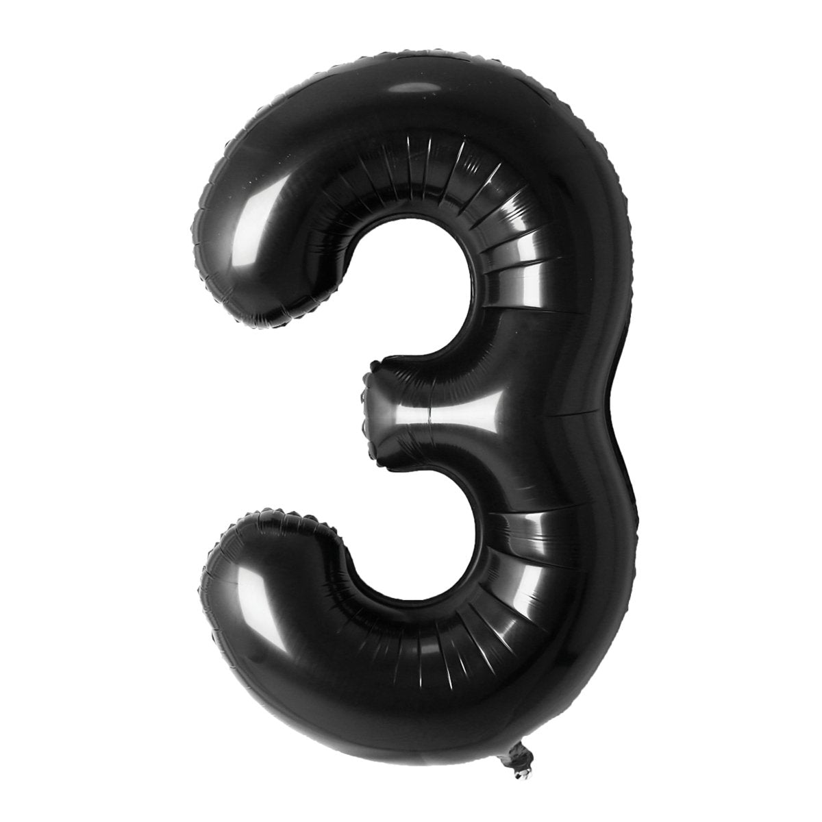 Ballon mylar numéro 3 noir, 26 pouces, 1 unité