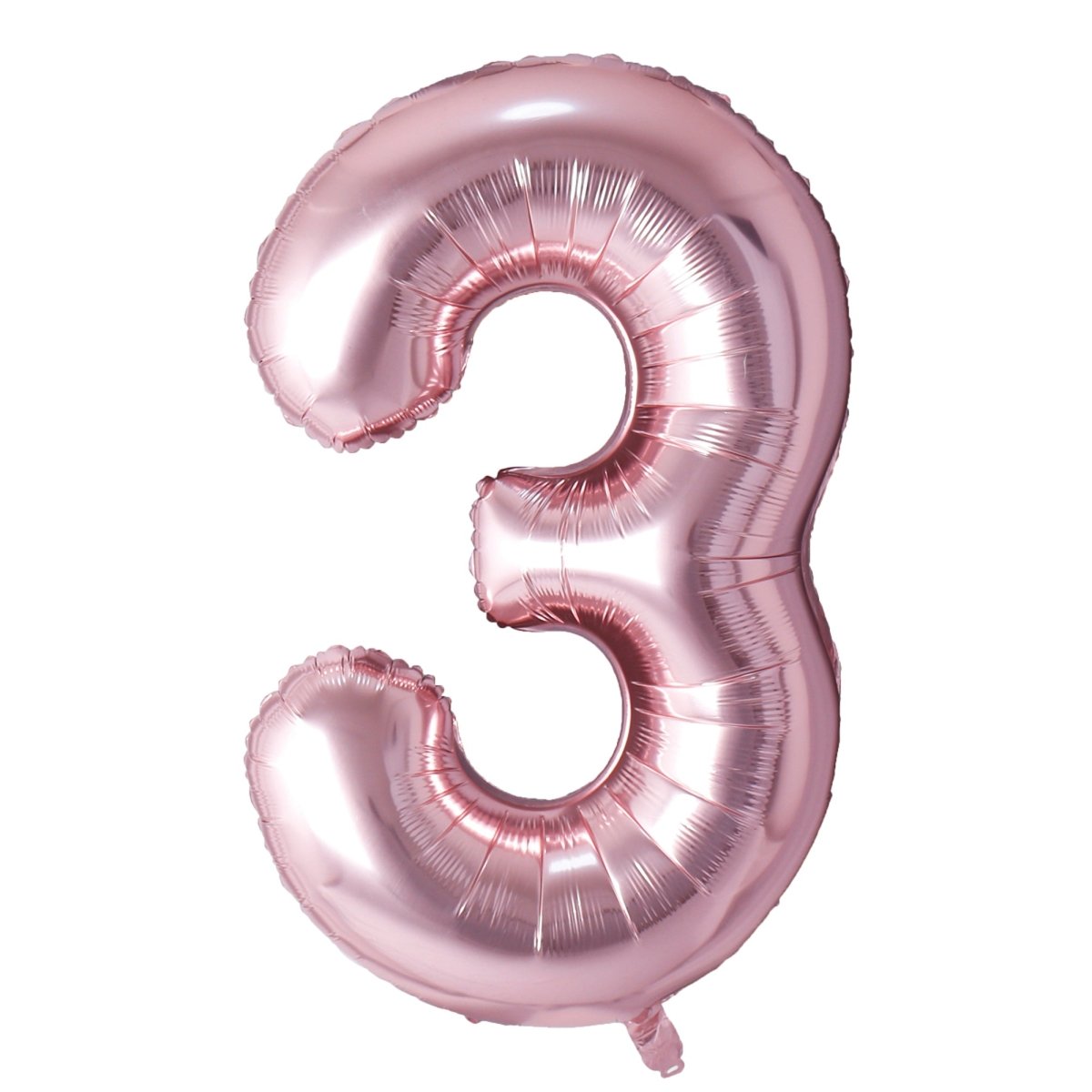 Rose Gold Number 3 Foil Balloon, 26 Inches, 1 Count