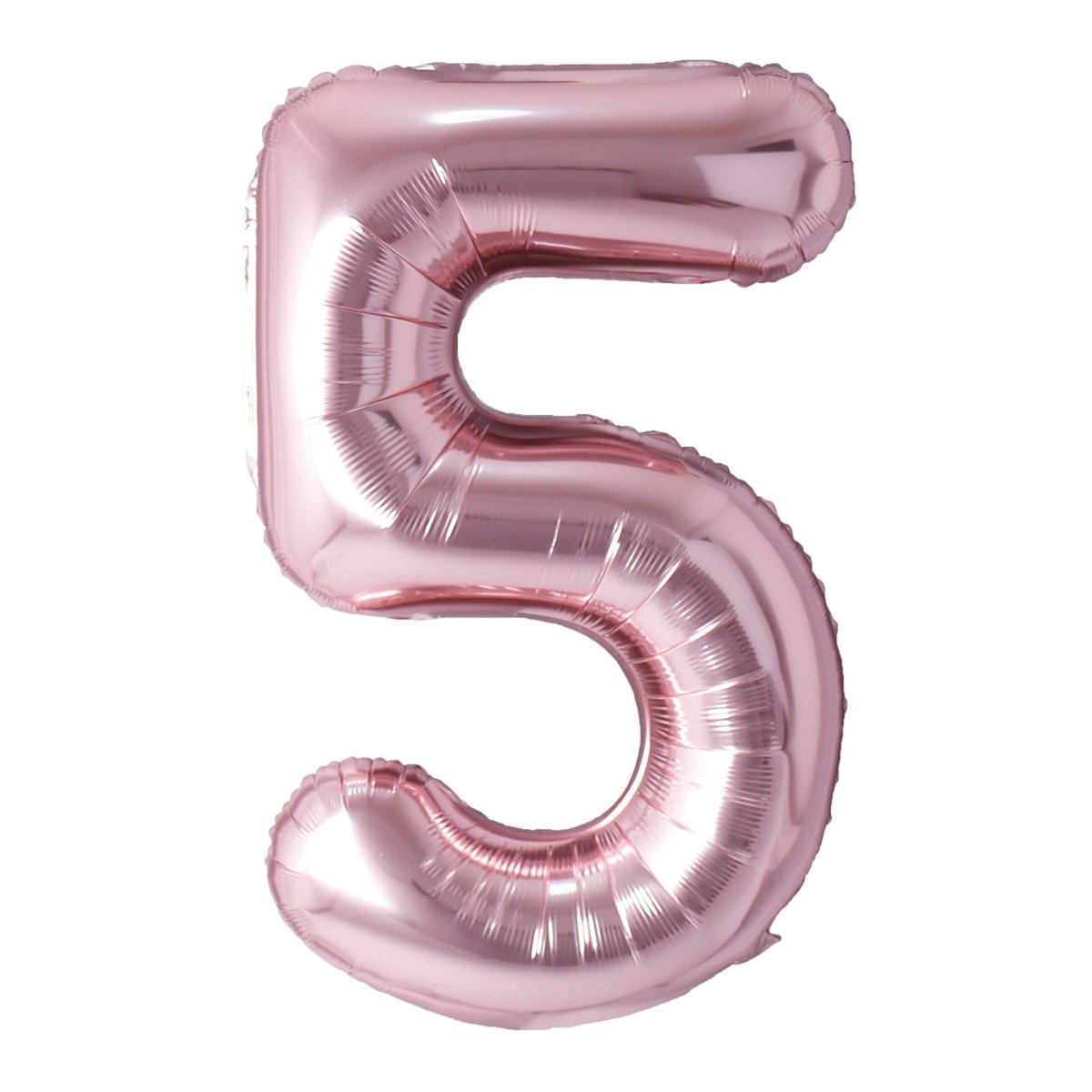 Ballon mylar numéro 5 doré rose, 26 pouces, 1 unité
