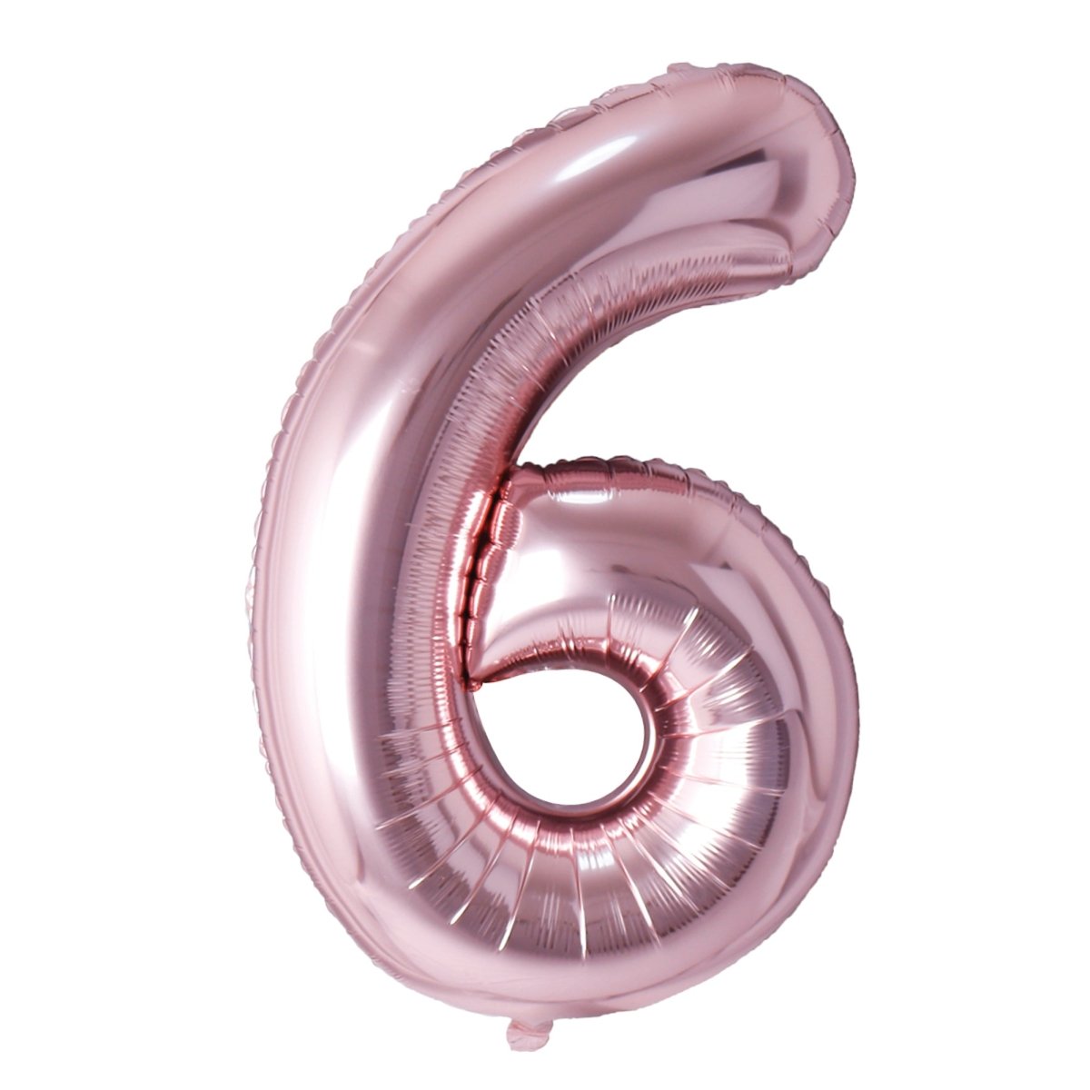 Ballon mylar numéro 6 doré rose, 26 pouces, 1 unité