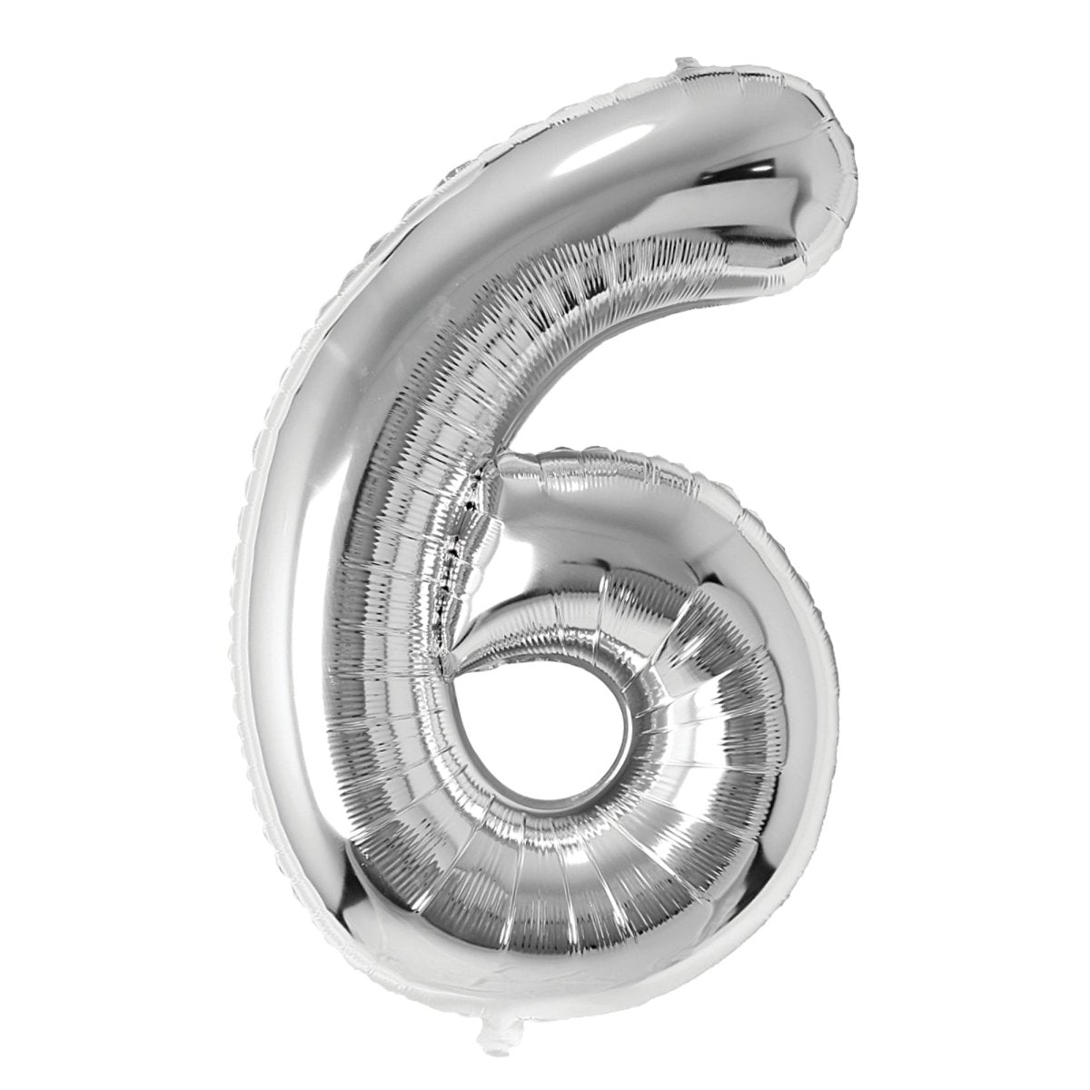 Ballon mylar numéro 6 argenté, 26 pouces, 1 unité
