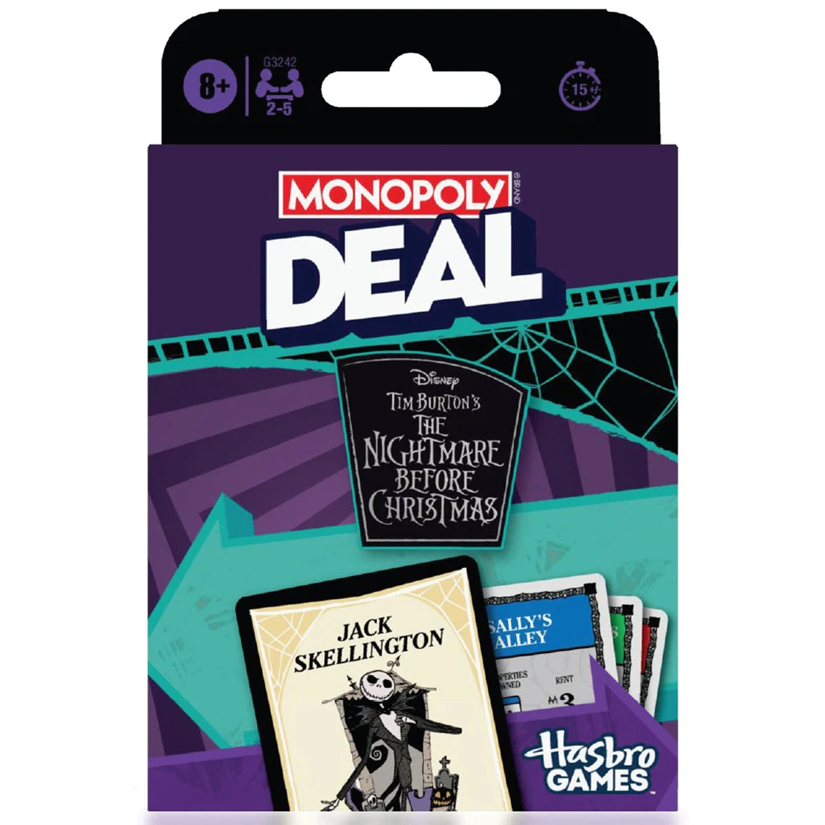 Jeu de cartes Monopoly Deal de L'Étrange Noël de monsieur Jack, 2 à 5 joueurs, 1 unité