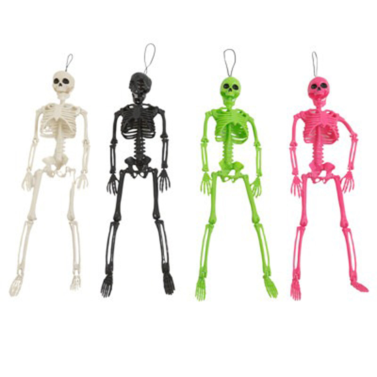 Plastic Posable Hanging Skeleton Decor, 14 Inches, Assortment, 1 Count