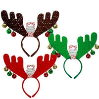 Reindeer Antler Headband with Ornaments, Assortment, 1 Count