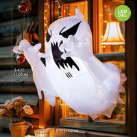 Inflatable LED Window Mounted Ghost, Halloween Decoration