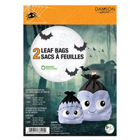 Cute Monster Leaf Bags, Halloween Outdoor Decoration, 2 Count