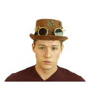 Brown Steampunk Hat with Spikes for Adults, Steampunk Costume Accessory