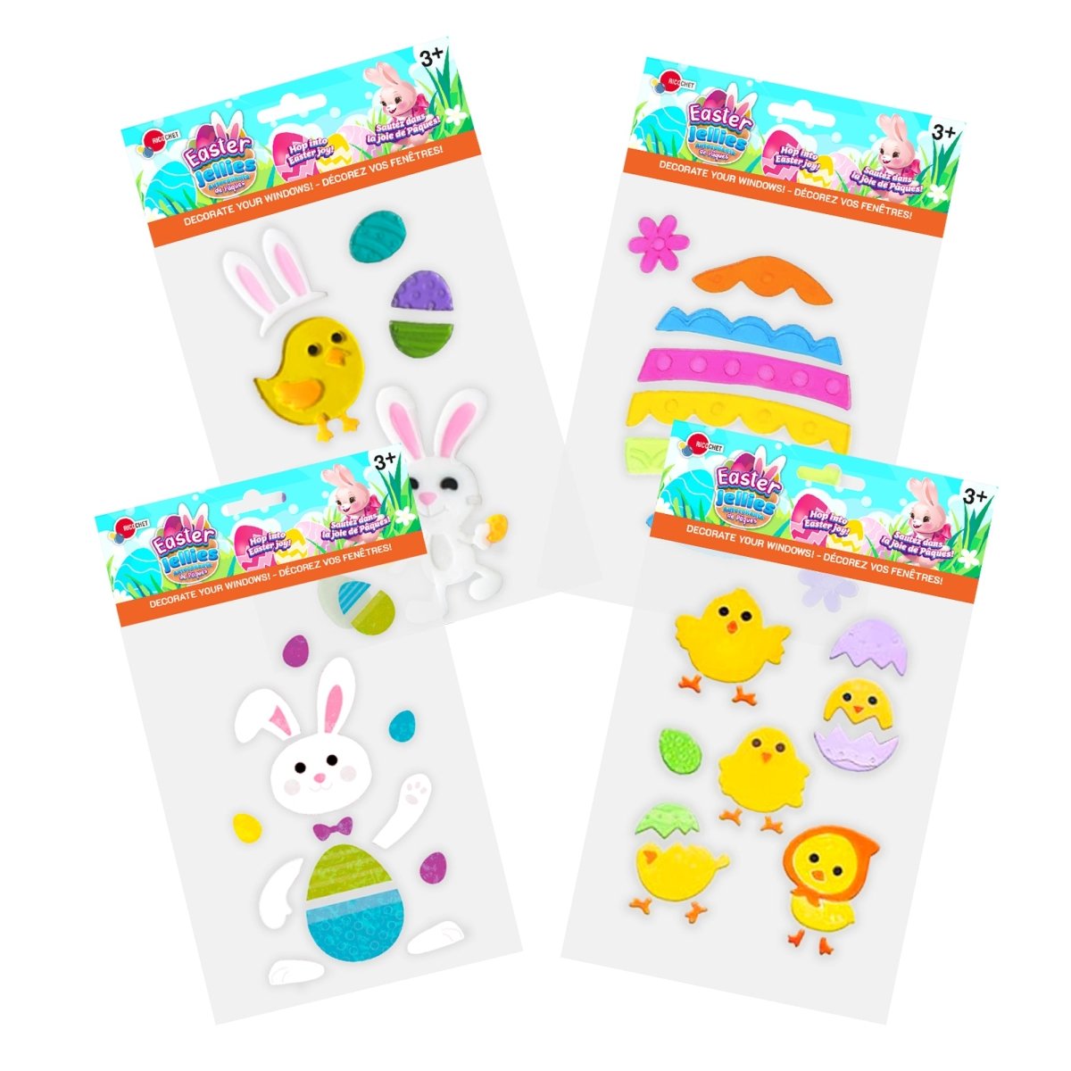 Easter Window Jelly Stickers, Assortment, 1 Count