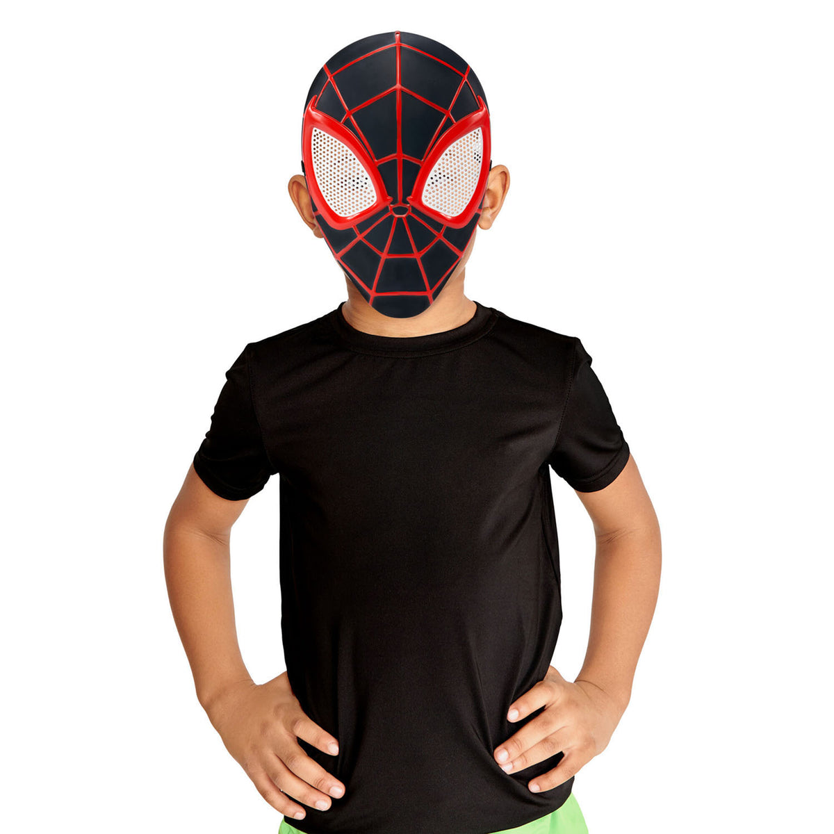 Masque en plastique de Miles Morales pour enfants, Spider-Man, accessoire de costume