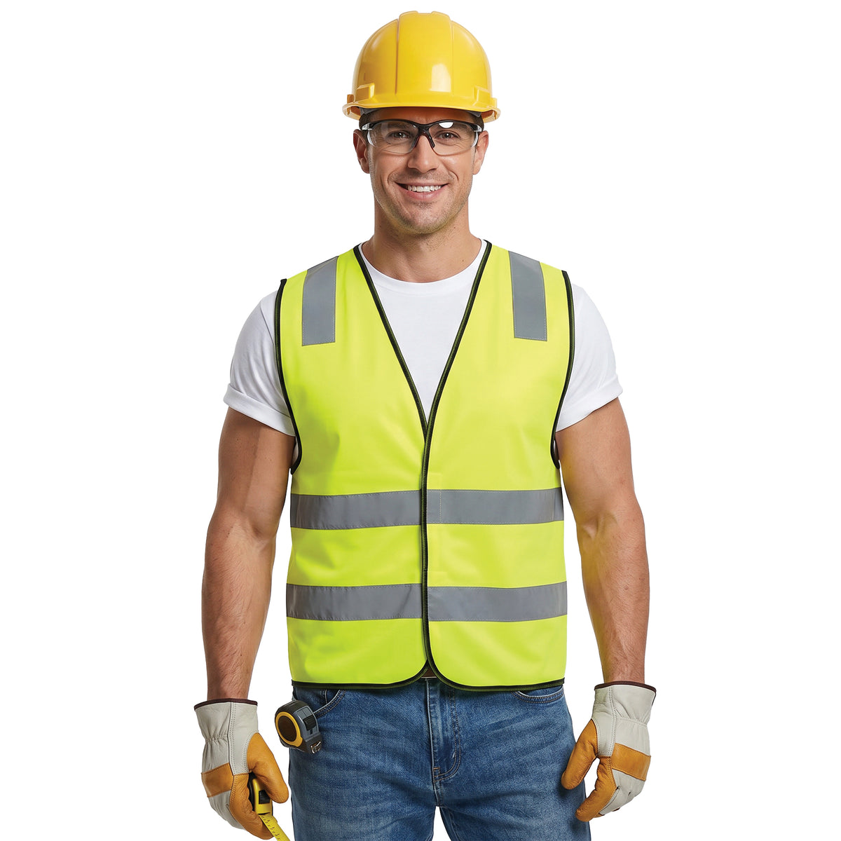 Reflective Construction Vest for Adults, 1 Count