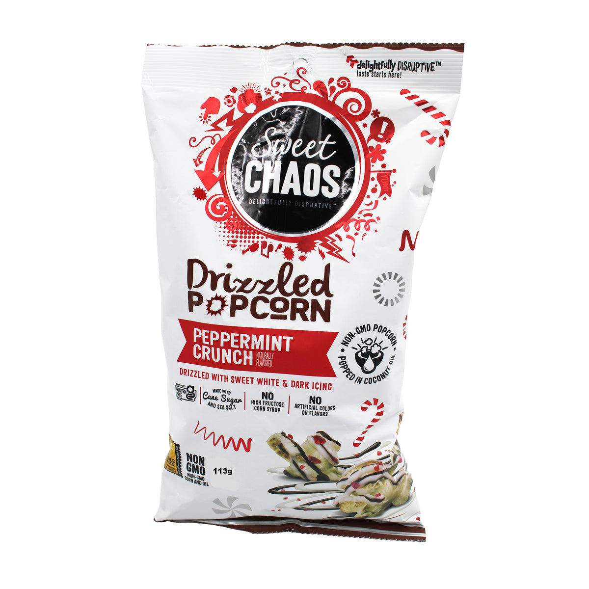 Drizzle Popcorn 113g. - Peppermint Crunch