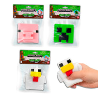 Jouet mou Minecraft Squish & Squeeze, Assortiment, 1 unité