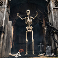 Towering Skeleton with Projection Eyes, Halloween Decoration, 96 Inches, 1 Count