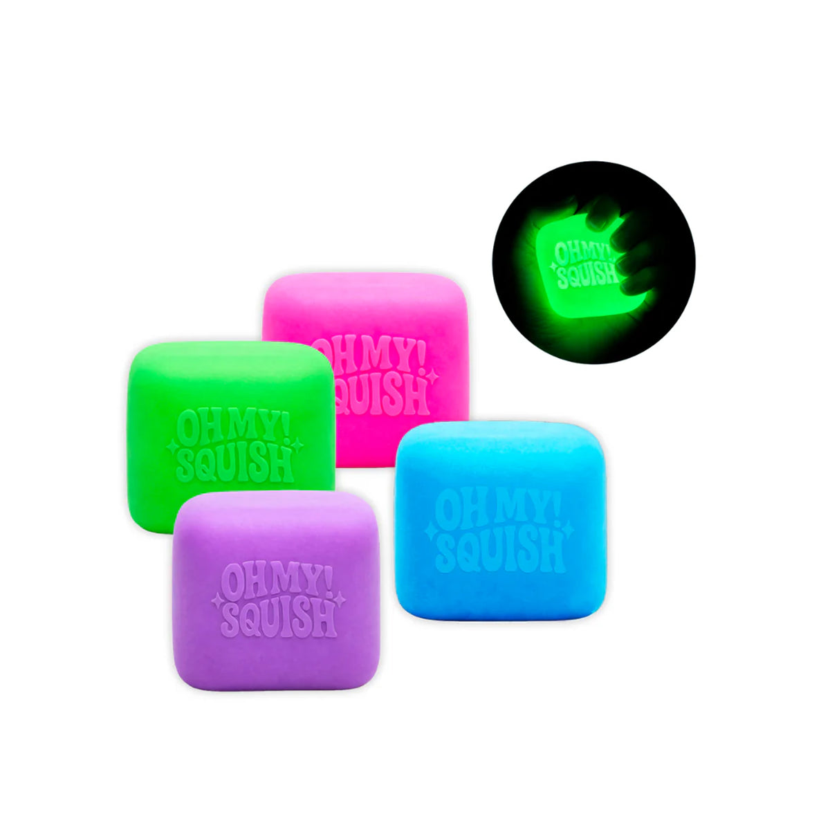 Oh My Squish Glow Cube Squishy Toy, Assortment, 1 Count