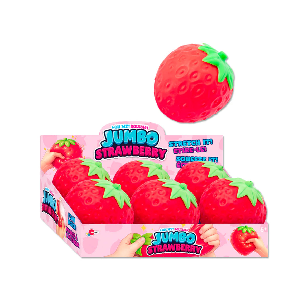 Oh My Squish Jumbo Strawberry Squishy Toy, 1 Count