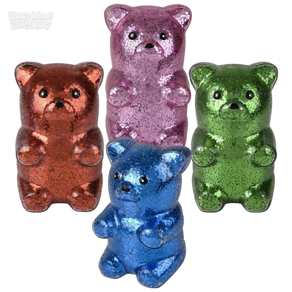 Ourson squishy Sparkle Puffer Gummy Bear, 7 pouces, Assortiment, 1 unité