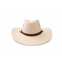 Beige Suede Cowboy Hat for Adults