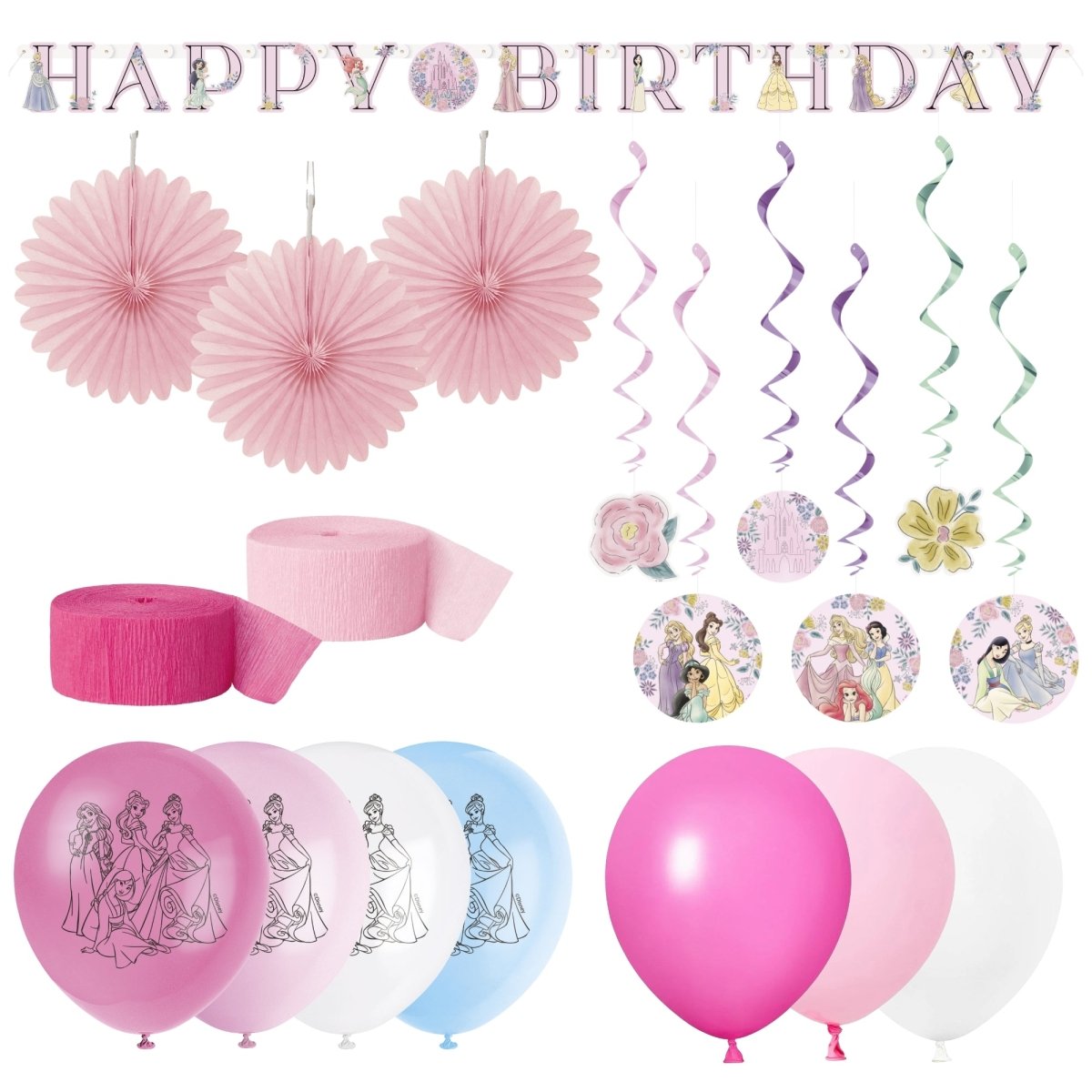 Disney Princesses Basic Decoration Party Supplies Kit