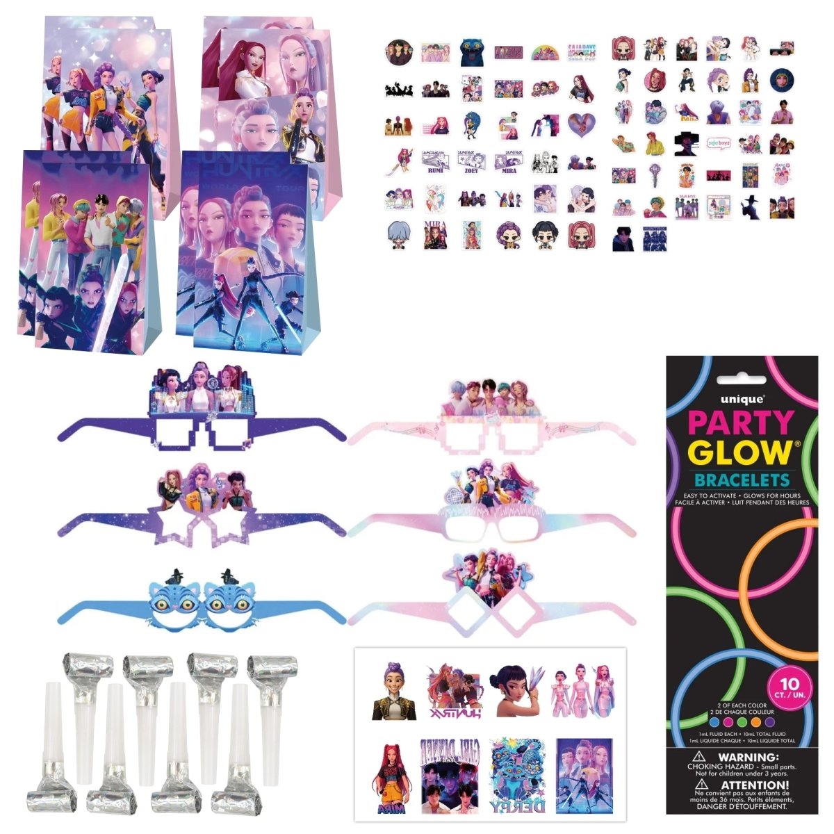 Kpop Favour Party Supplies Kit, 8 Guests