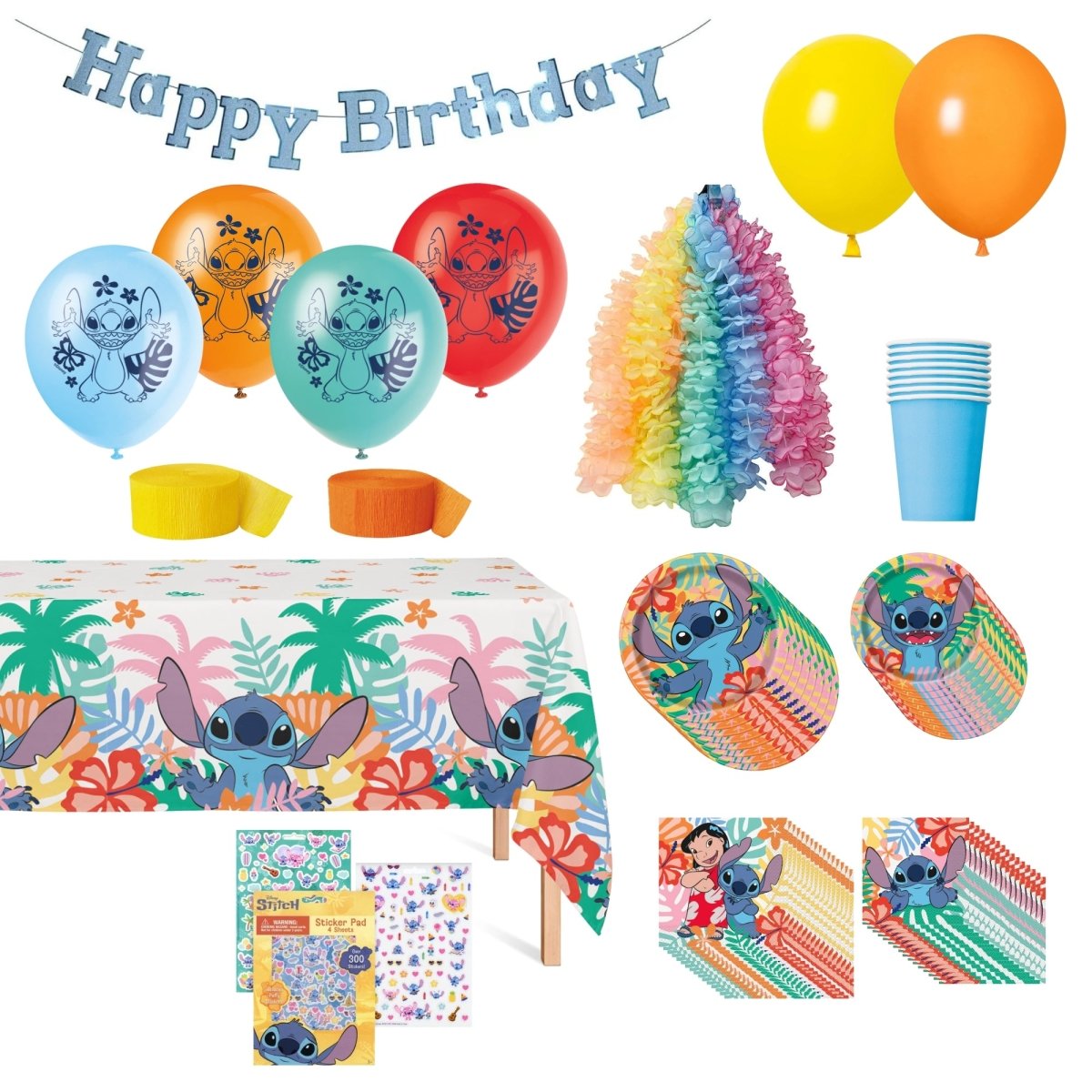 Ensemble de fête d'anniversaire standard de Stitch, 8 Invités