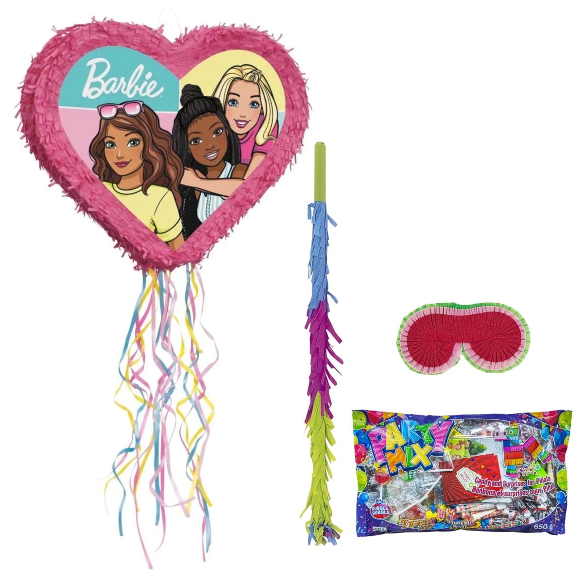 Ensemble piñata pour fête d'anniversaire de Barbie