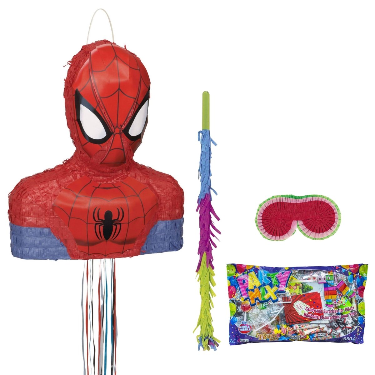 Ensemble piñata pour fête d'anniversaire de Spider-Man