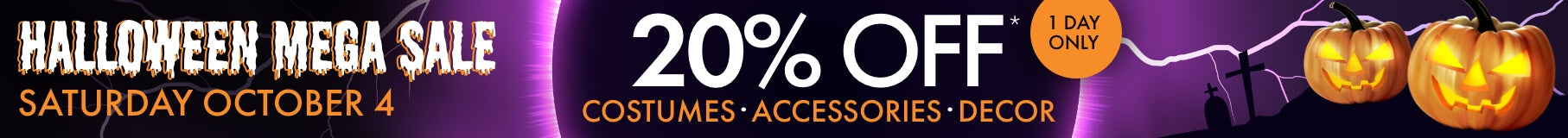 Halloween Mega Sale  20% OFF Saturday Only