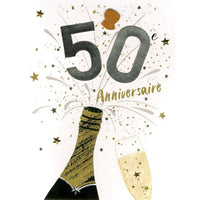 Champagne "50e Anniversaire" Gigantic Card, 1 Count
