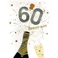 Champagne "60e Anniversaire" Gigantic Card, 1 Count