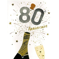 Champagne "80e Anniversaire" Gigantic Card, 1 Count