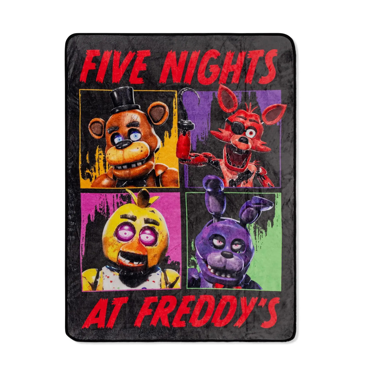 Five Nights at Freddy's Characters Throw Blanket, 45 x 60 Inches, 1 Count