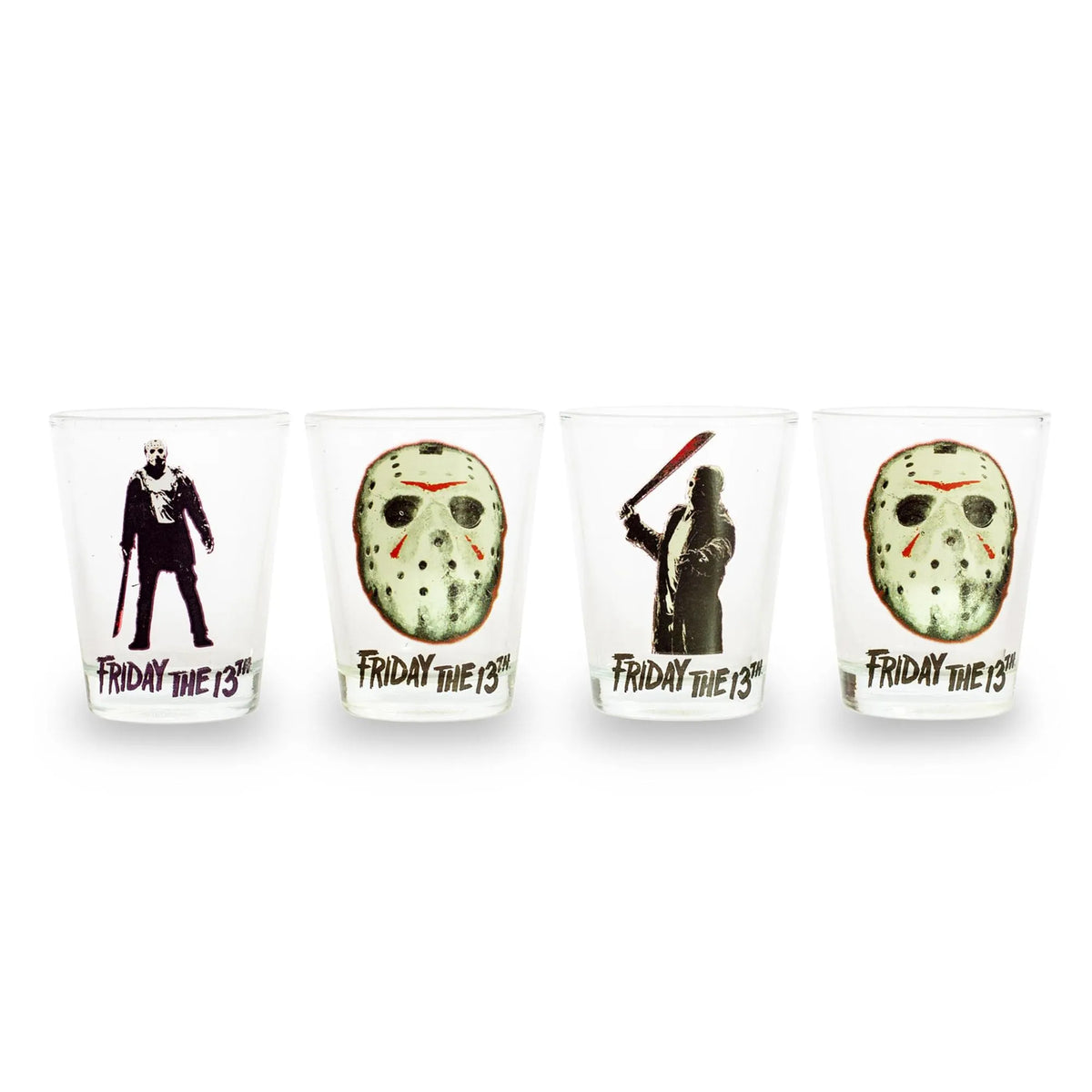 Jason Voorhees Mini Shot Glass Set, Friday the 13th, 4 Count